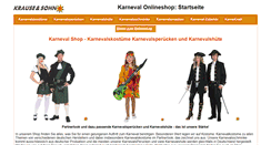 Desktop Screenshot of karneval-onlineshop.de