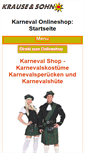 Mobile Screenshot of karneval-onlineshop.de